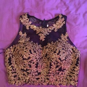 Navy blue prom dress